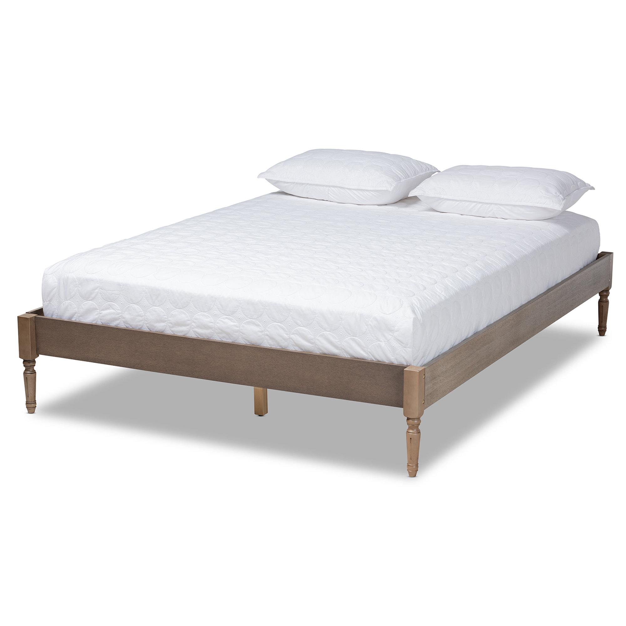 Christopherso wood platform bed deals frame white noise